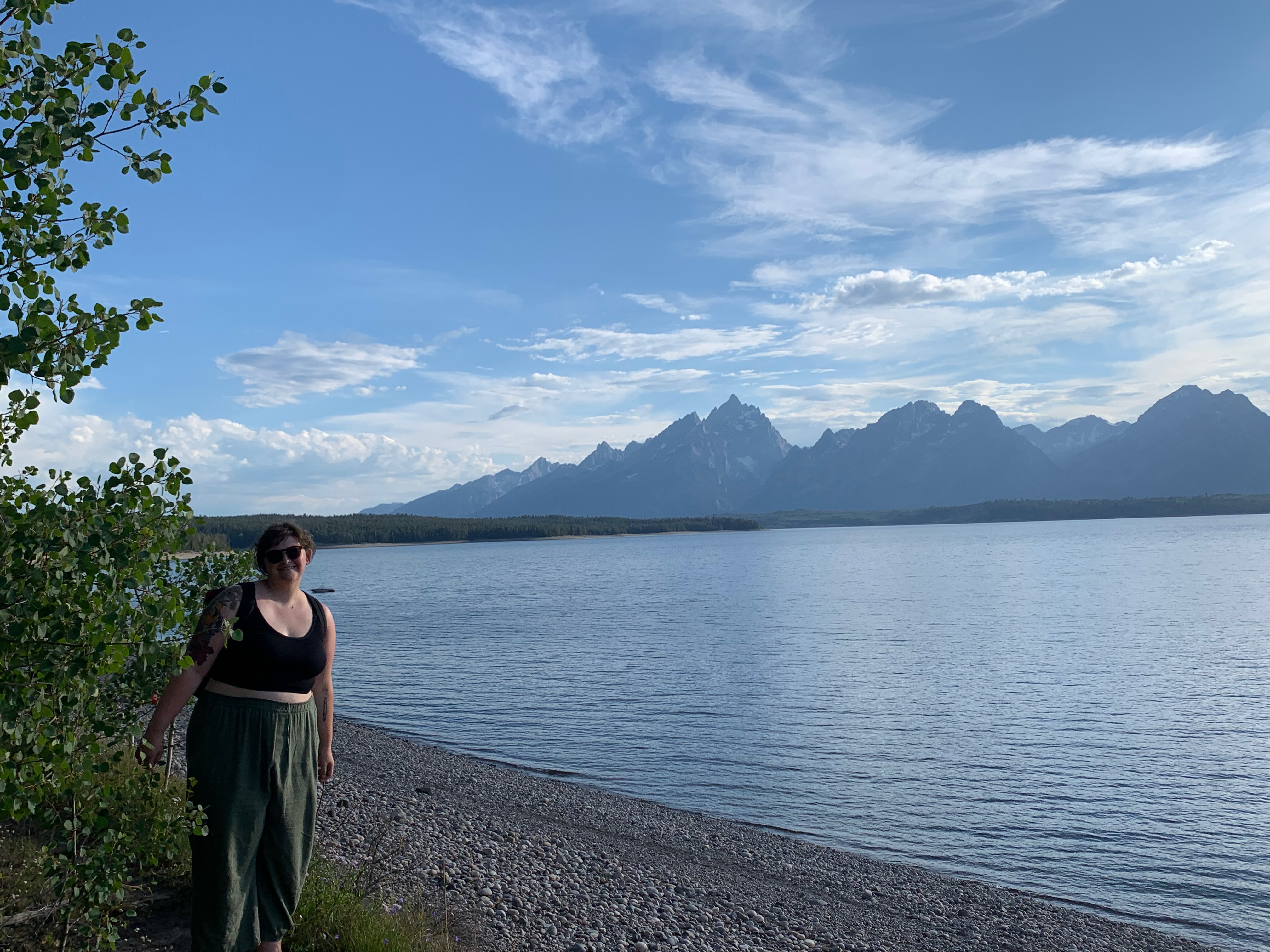 The Teton Range view from our campsite